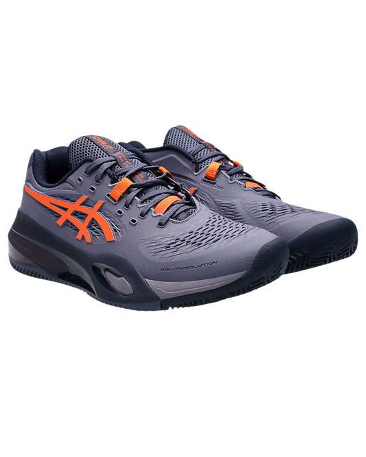 ASICS MEN SHOES GEL-RESOLUTION X GREYISH PURPLE/ NOVA ORANGE CALZADO DE PÁDEL