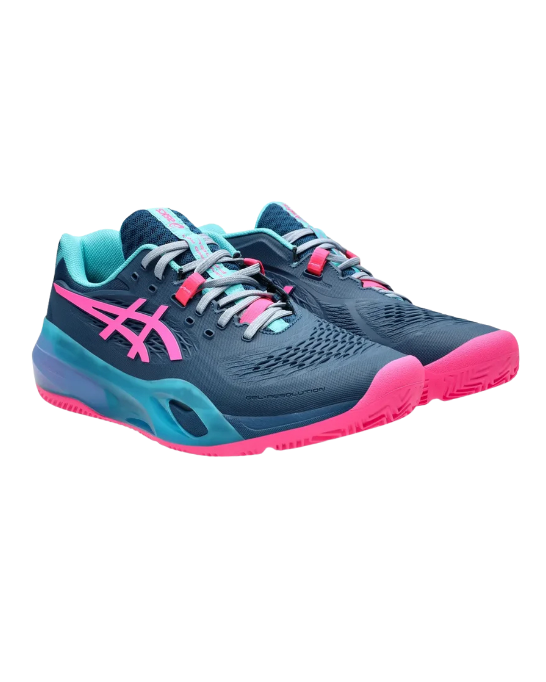 ASICS MEN SHOES GEL-RESOLUTION X BLUE/HOT PINK CALZADO DE PÁDEL