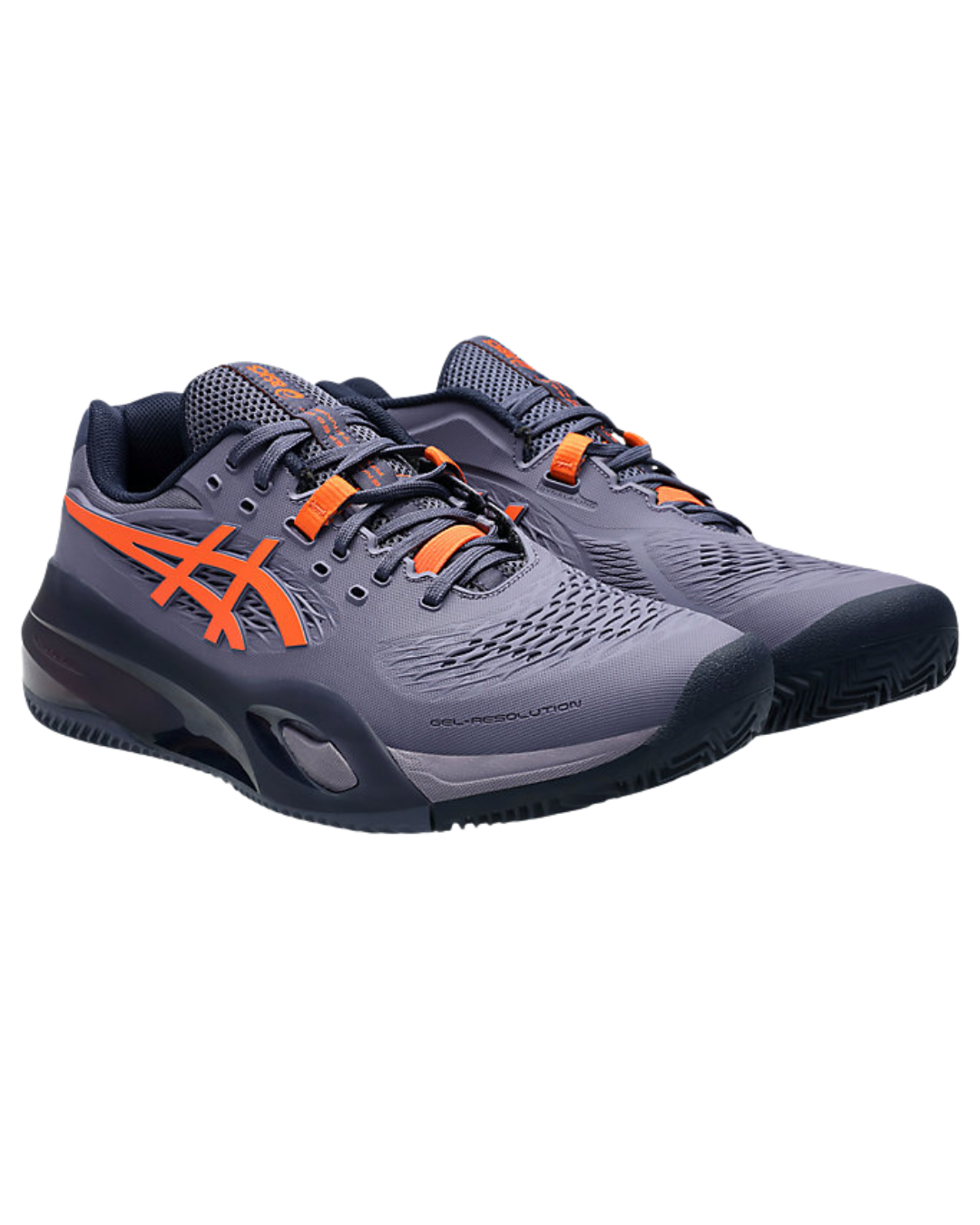 ASICS MEN SHOES GEL-RESOLUTION X GREYISH PURPLE/ NOVA ORANGE CALZADO DE PÁDEL