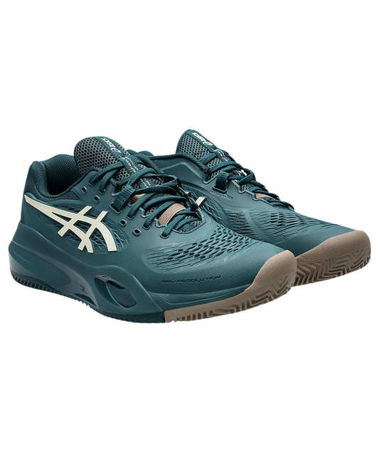 ASICS MEN SHOES GEL-RESOLUTION X SAXON GREEN/ BIRCH CALZADO DE PÁDEL