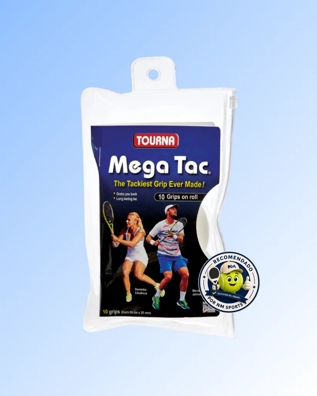 GRIPS TOURNA MEGA TAC BLANCO 10 UNIDADES