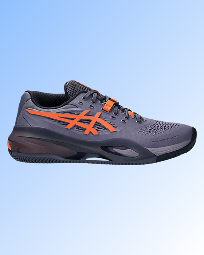 ASICS MEN SHOES GEL-RESOLUTION X GREYISH PURPLE/ NOVA ORANGE CALZADO DE PÁDEL