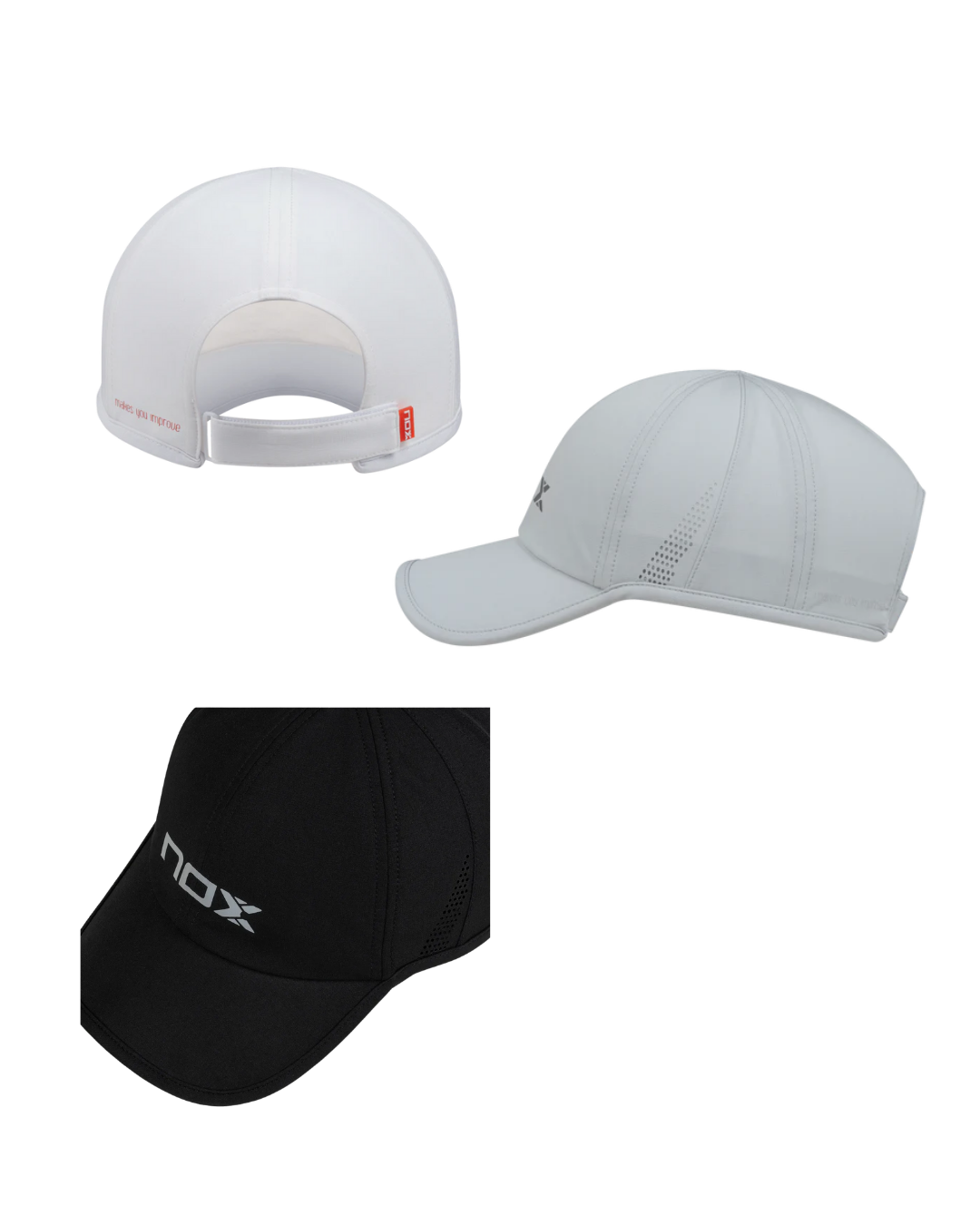 GORRA NOX PRO BLANCA - NEGRA - GRIS